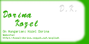 dorina kozel business card